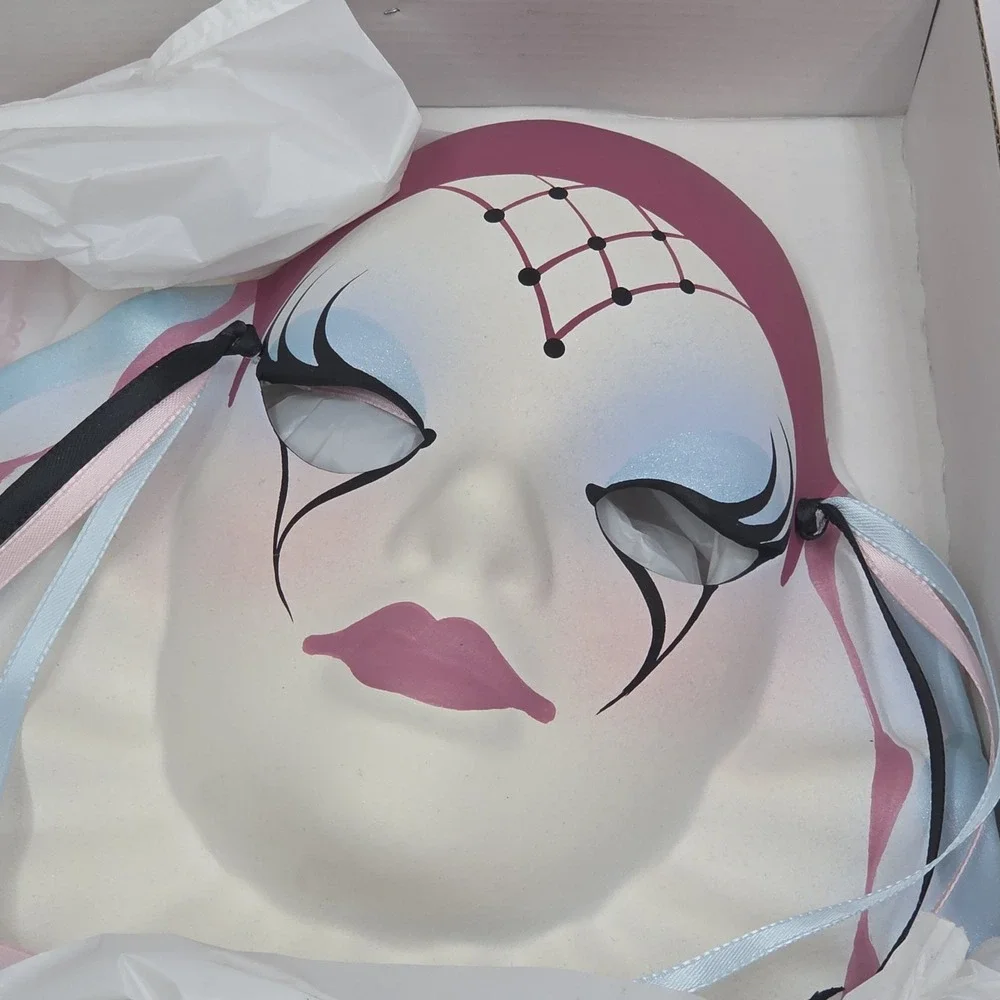 VTG‎ Judith Anton? Signed Mardi Gras Mask Naghis New Orleans Porcelain Mask